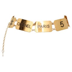 Extremely Rare Vintage Chanel Coco Plate Belt