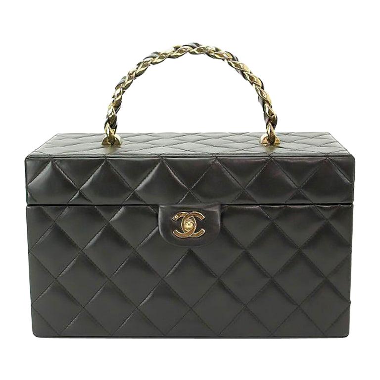 Extremely Rare Vintage Chanel Makeup Vanity Case Bag For Sale