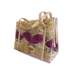 Extremely Rare Vintage Martin Van Schaak Snake Skin Hand Bag
