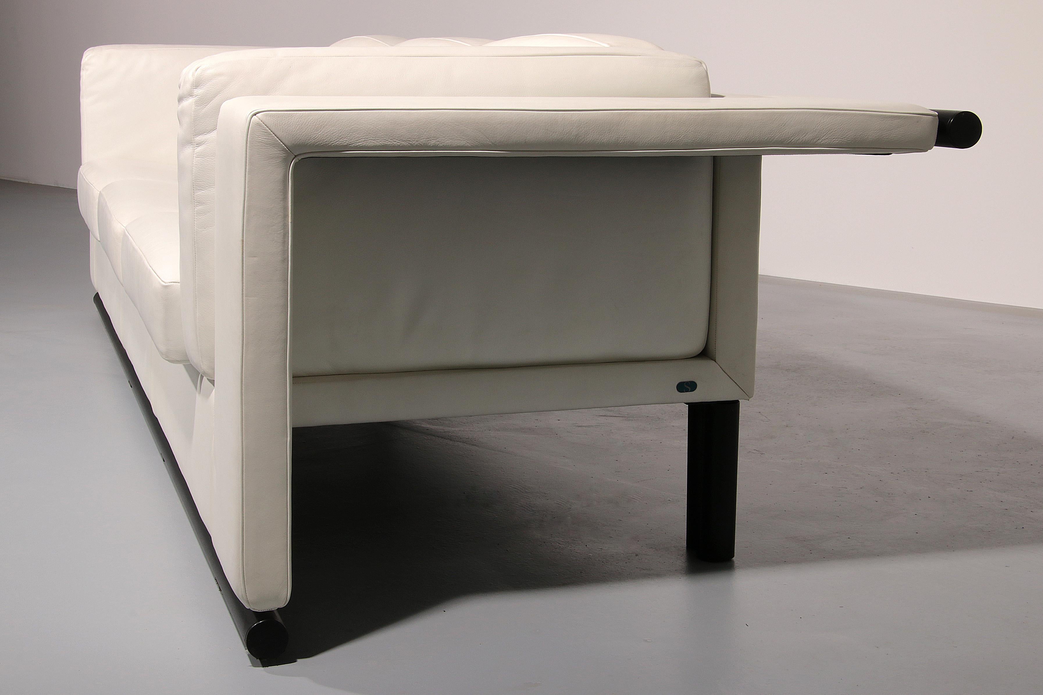 Extremely Rare white Sofa design by Paolo Piva for De Sede Swiss 1980 In Good Condition For Sale In Oirlo, LI