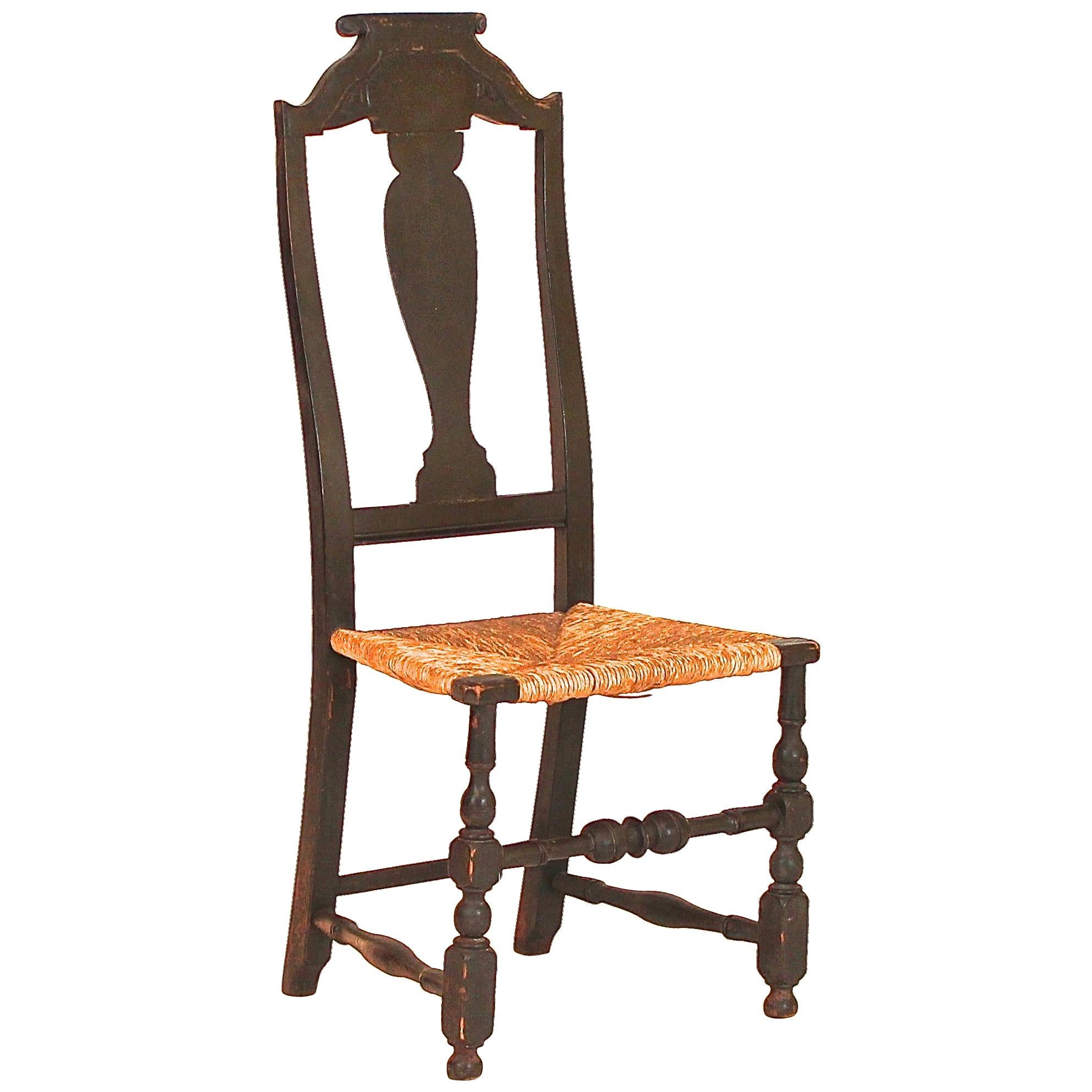 Extremely Rare William and Mary Side Chair