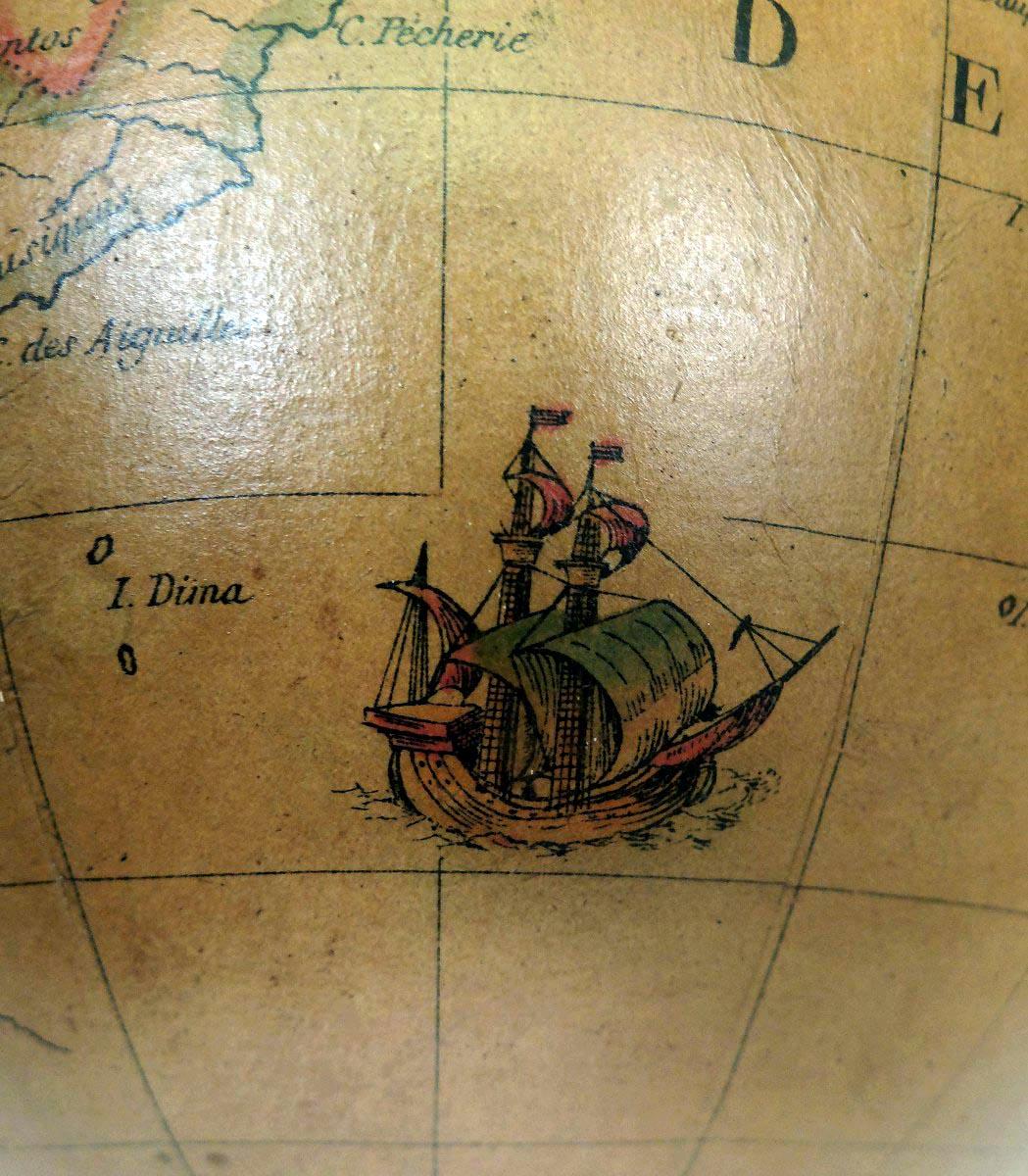 Extremely Rare Wunderkammer French XVIII Century Swinging Terrestrial Globe f 7