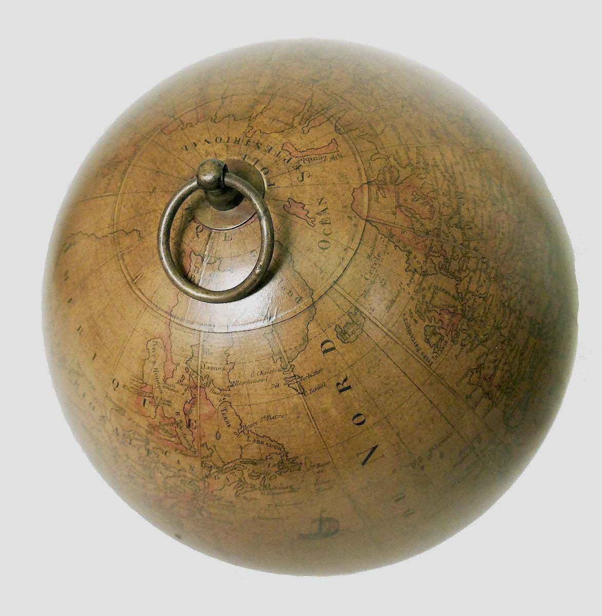 Extremely Rare Wunderkammer French XVIII Century Swinging Terrestrial Globe f 11