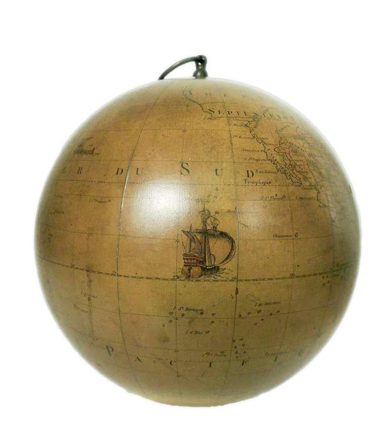 Extremely Rare Wunderkammer French XVIII Century Swinging Terrestrial Globe f 2