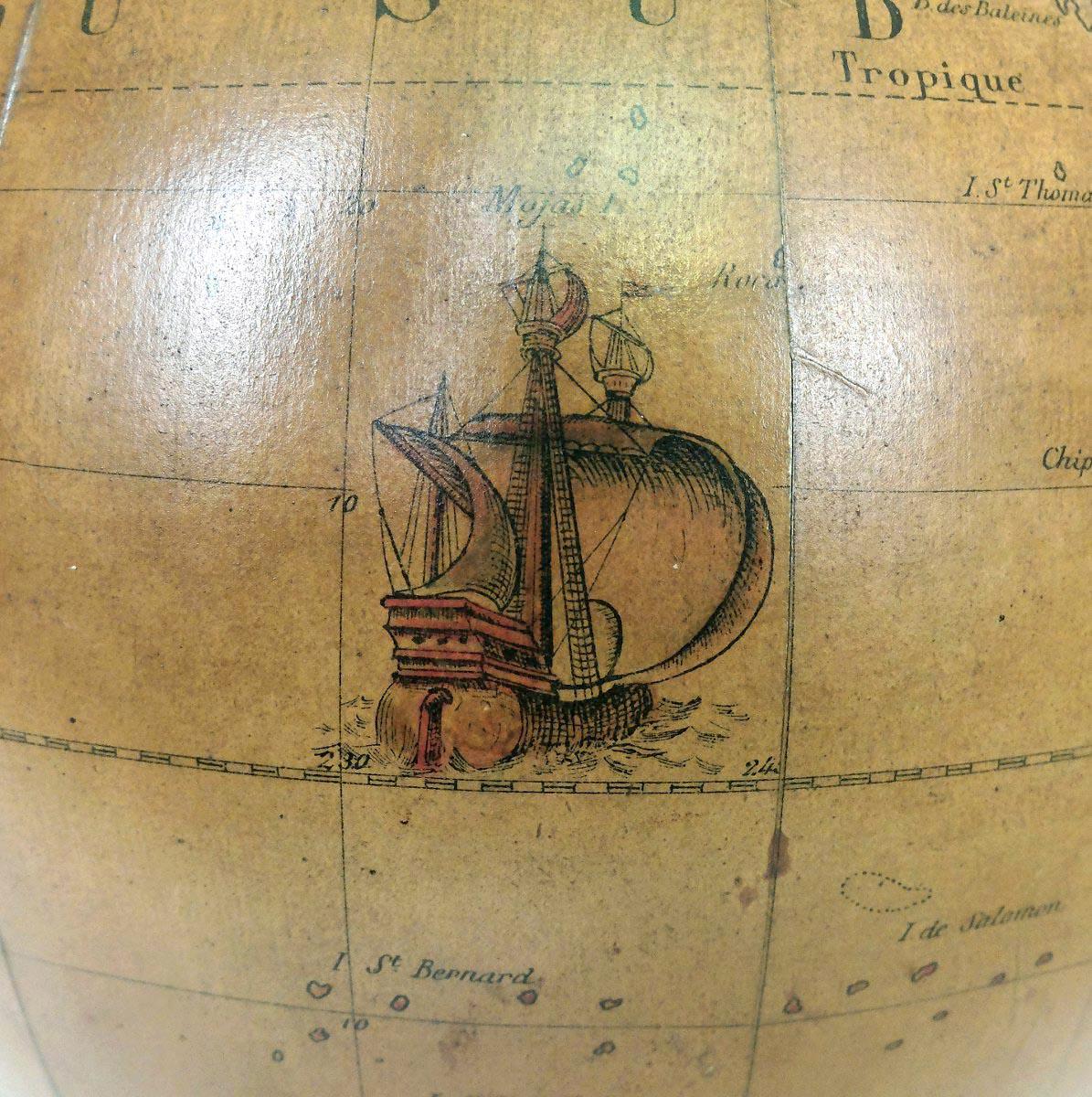 Extremely Rare Wunderkammer French XVIII Century Swinging Terrestrial Globe f 4
