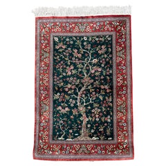 Extremely Rug Persian Silk Qum Tree of Life Rug