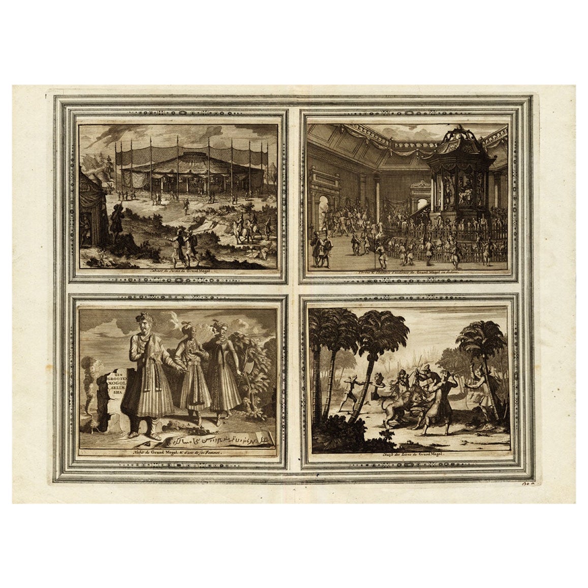 Äußerst seltene Ansichten, die mit dem großen Mogol verwandt sind, 1725
