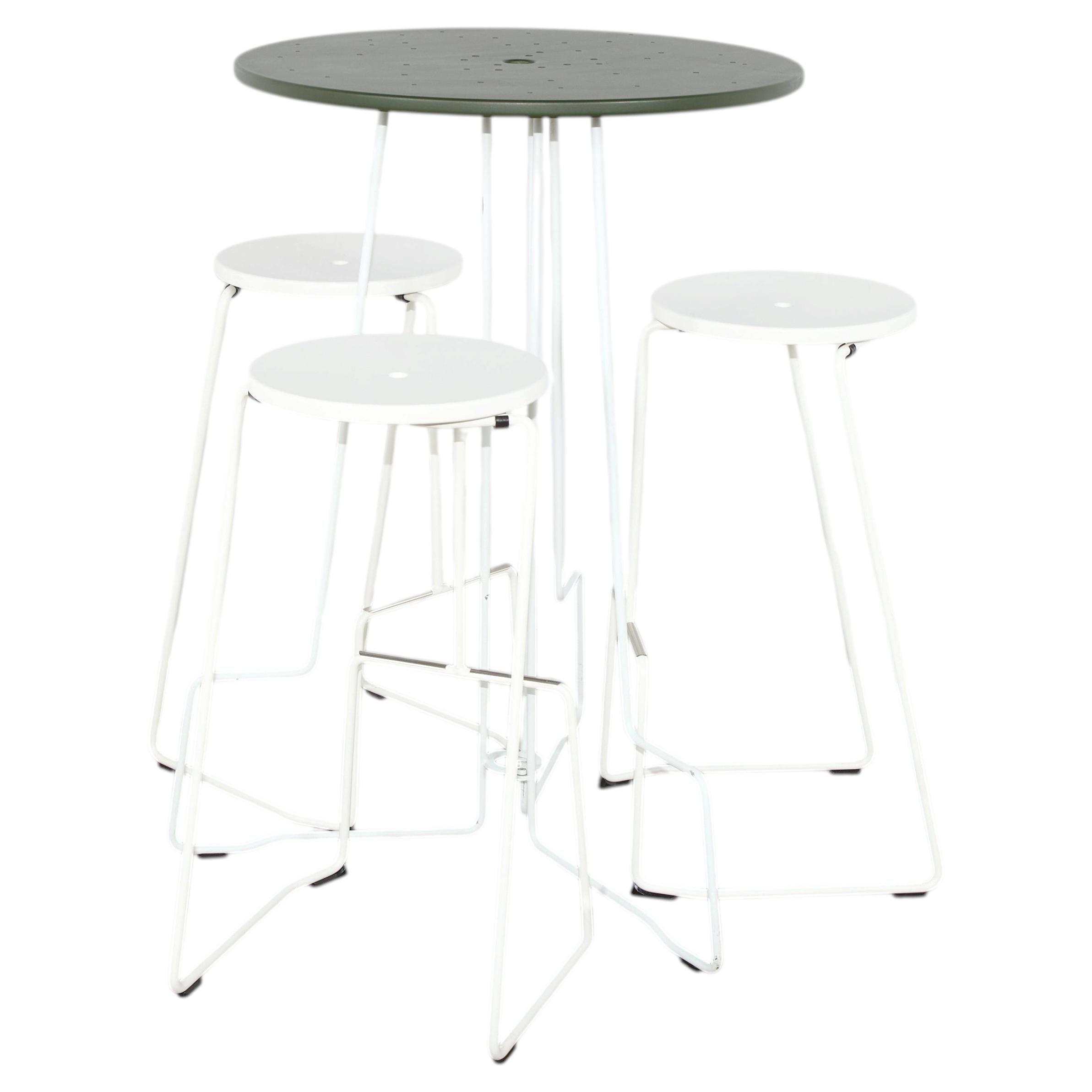 Extremis Tiki Table & 3 Tiki Bar Stools For Sale