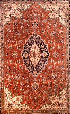 Fine Silk Persian Qum Rug 4'9'' x 6'7''