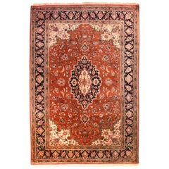Persischer Qum-Teppich aus feiner Seide 4'9'' x 6'7''