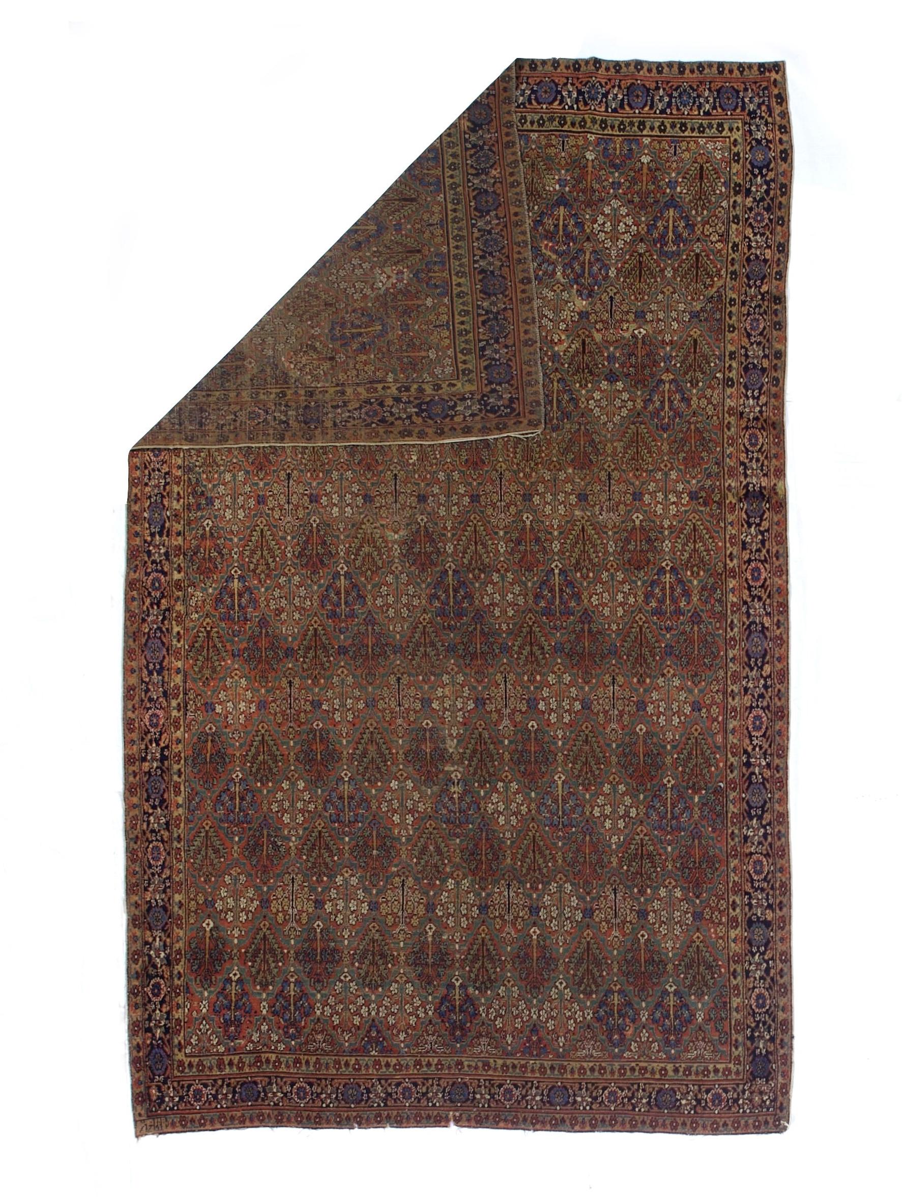 Tappeto Joshegan persiano antico e raro, estremamente raffinato, 5'7