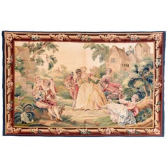 Extremly Fine Antique Aubusson French Pictorial Tapestry, circa 19th Century