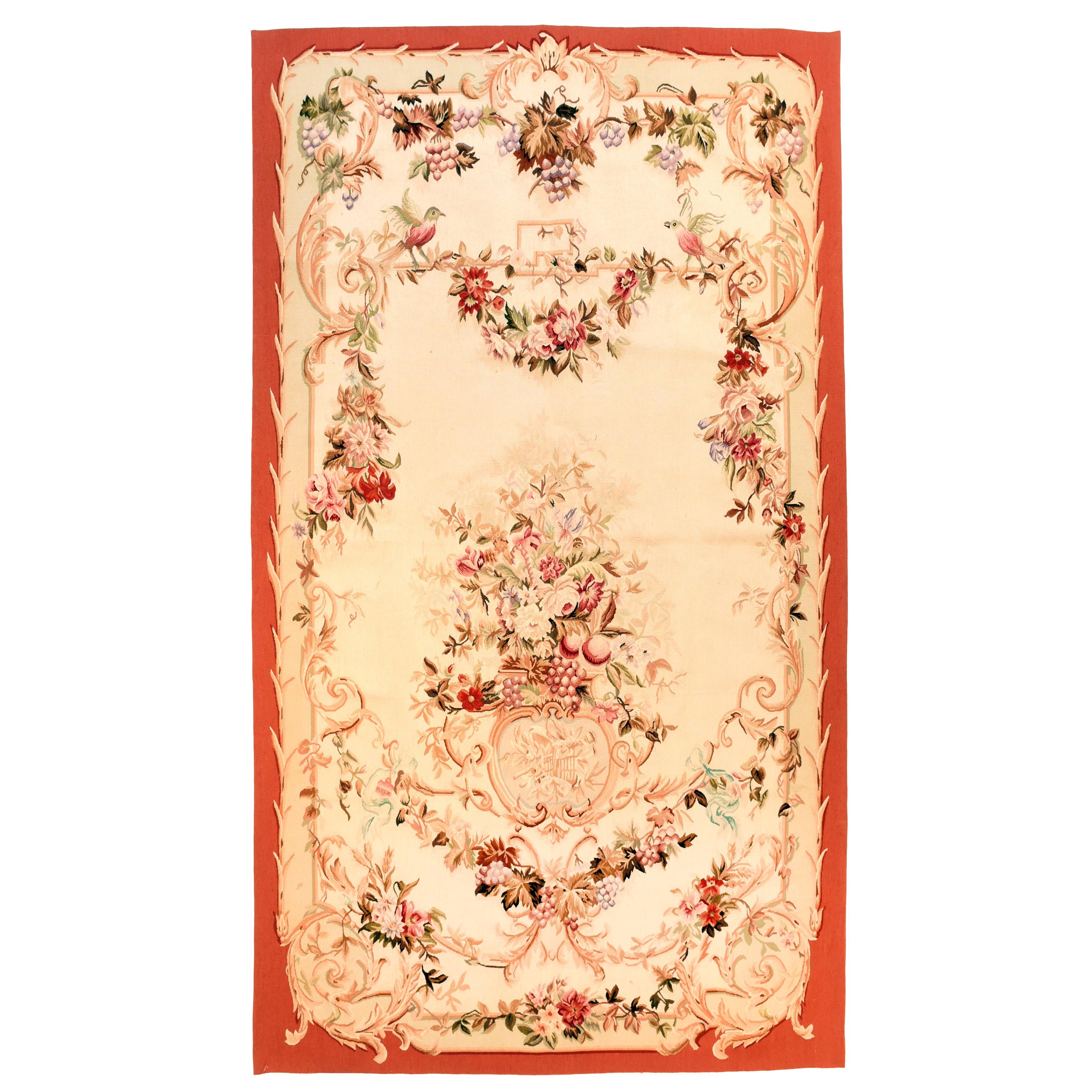 Vintage French Aubusson Rug For Sale at 1stDibs