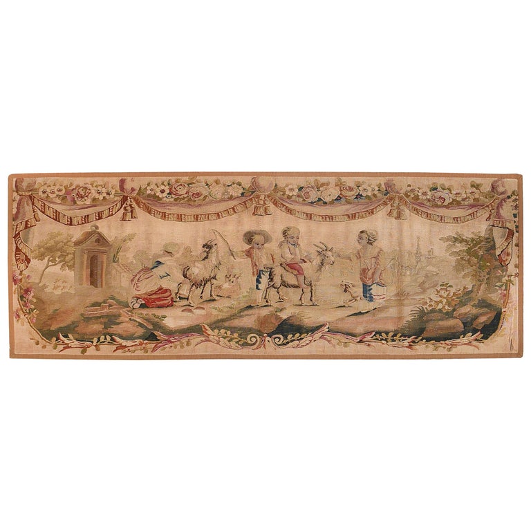 Antique French Aubusson Tapestry For Sale at 1stDibs