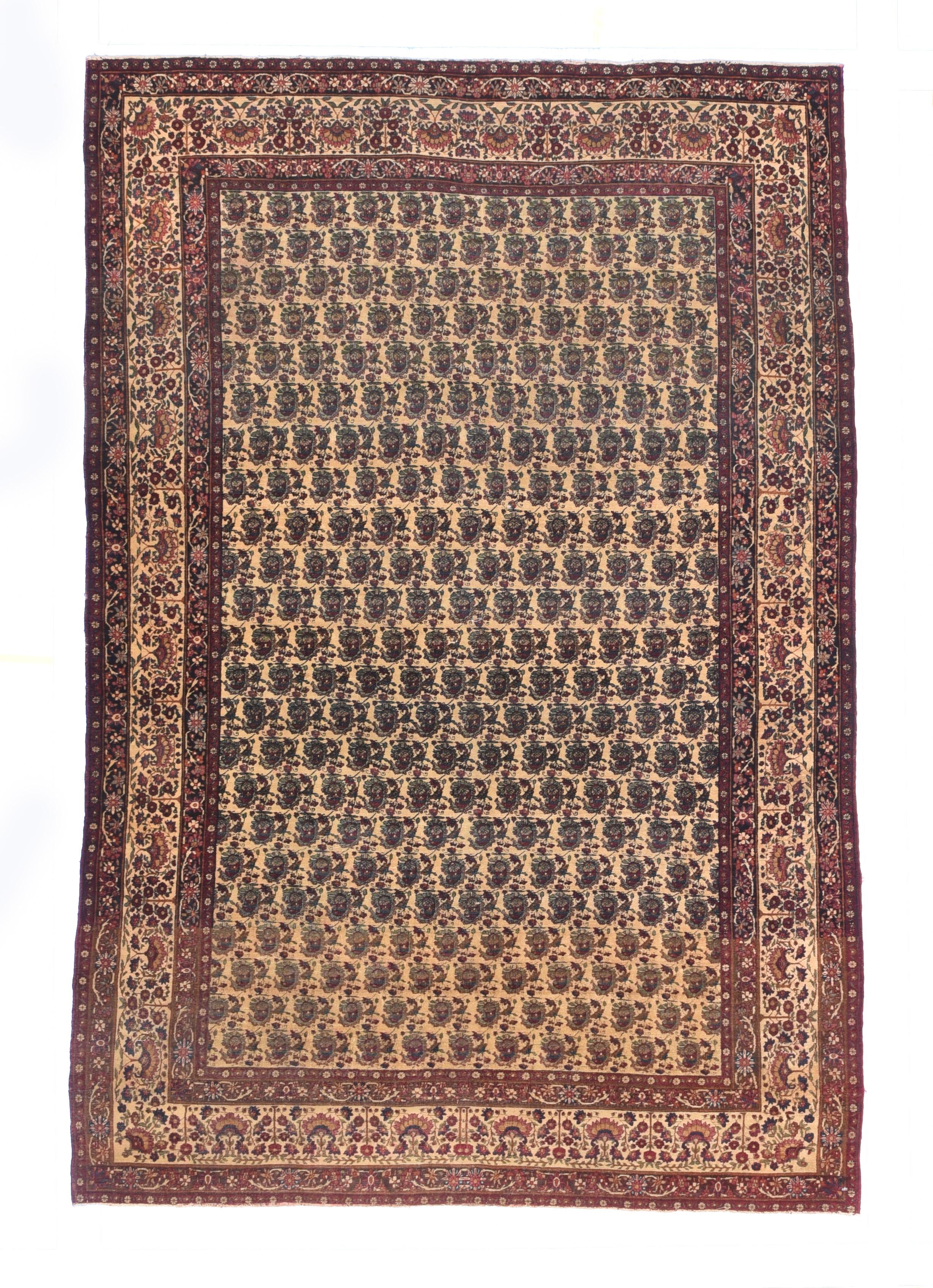 Antique Persian Lavar Kerman  In Excellent Condition For Sale In New York, NY