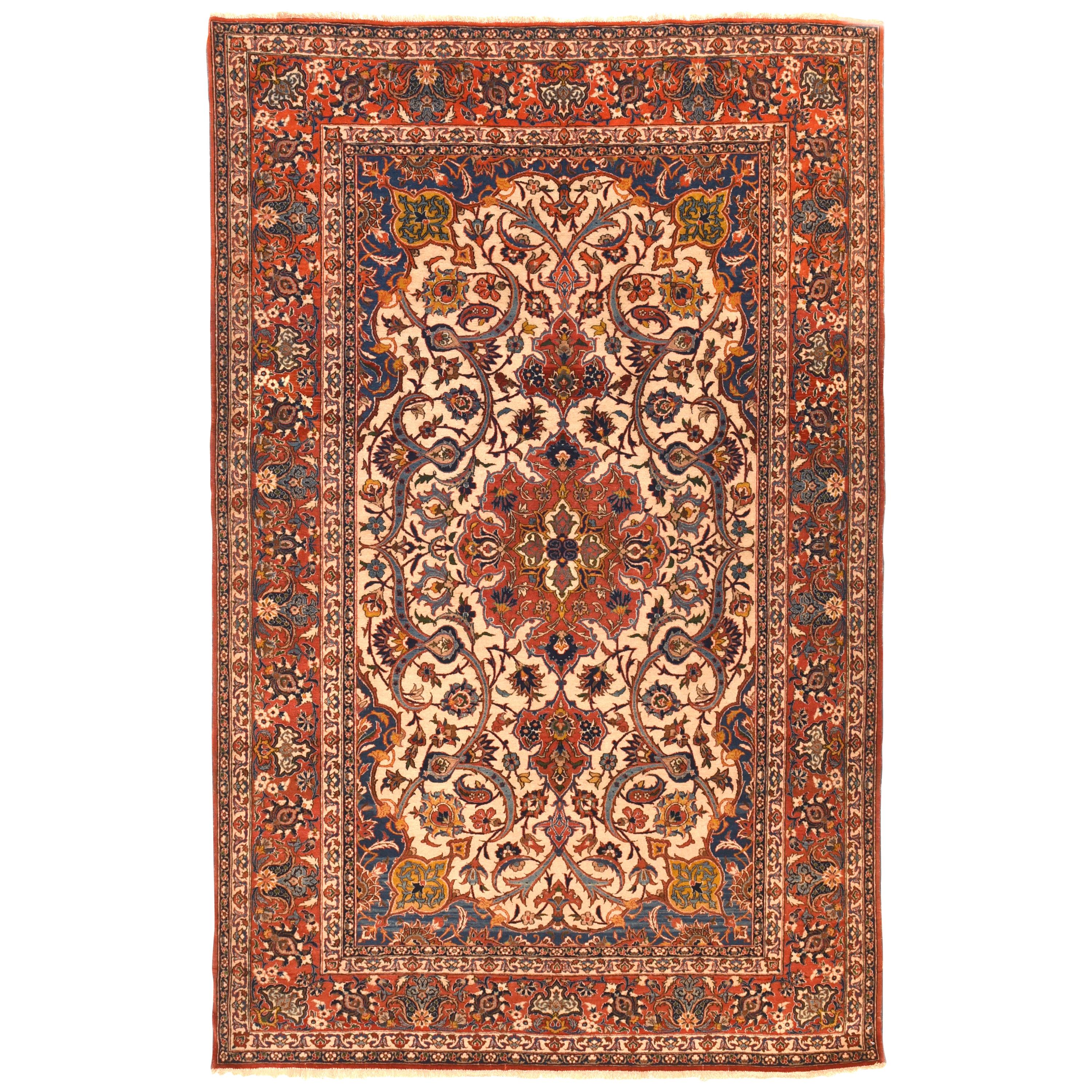 Persian Isfahan Carpet For Sale at 1stDibs