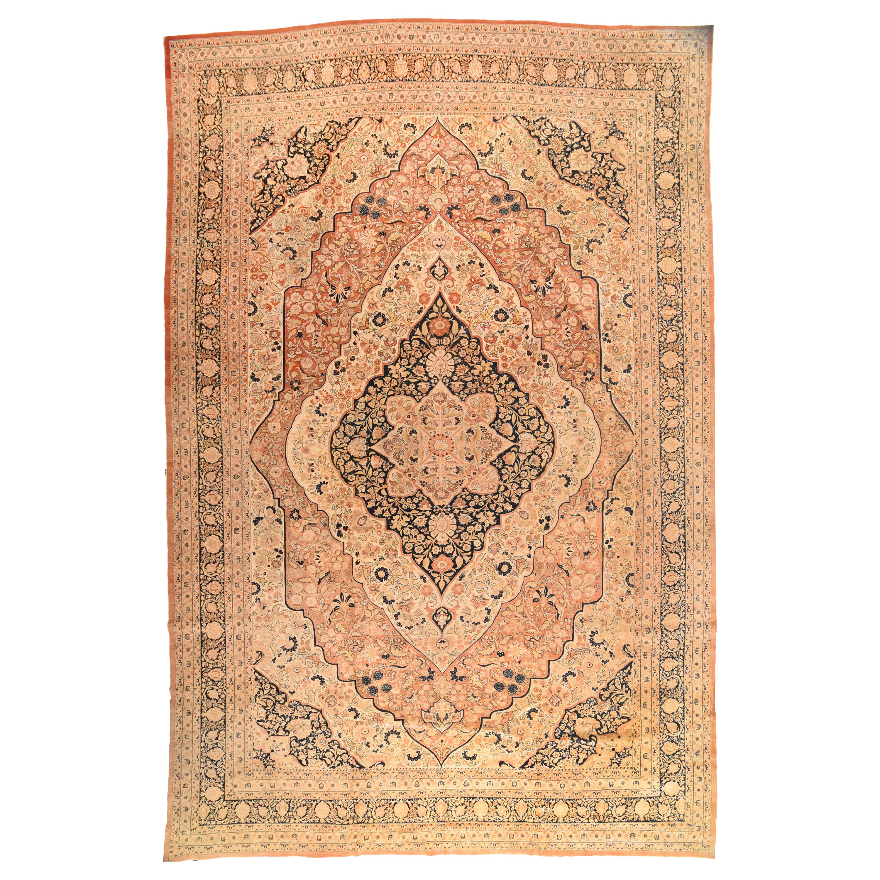 Antique Persian Tabriz Rug 12'9'' x 19'10''