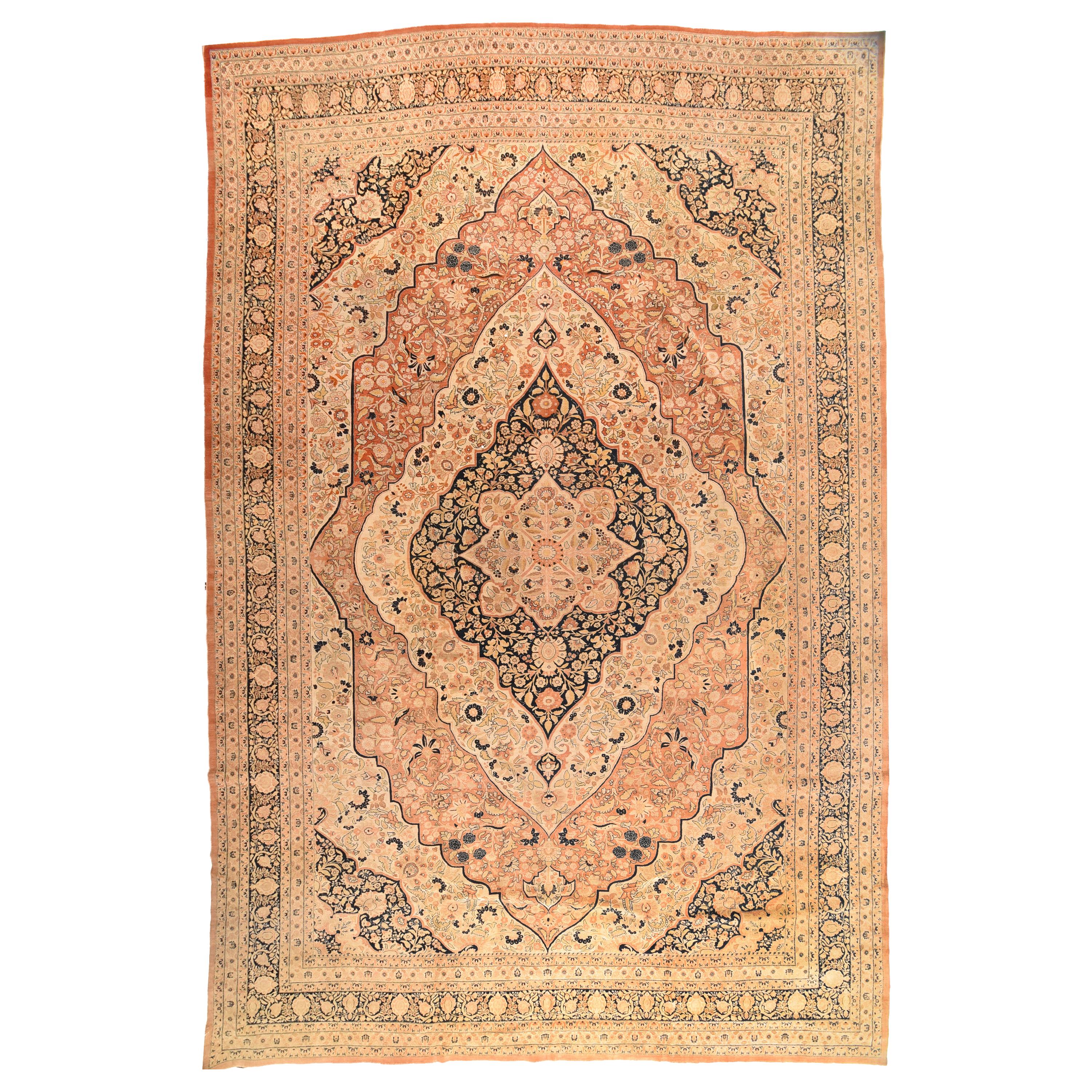 Antique Persian Tabriz Area Rug