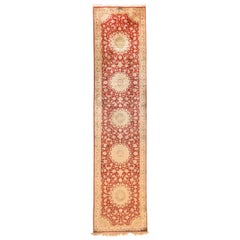 Extremely Fine Persian Silk Qum Long Rug