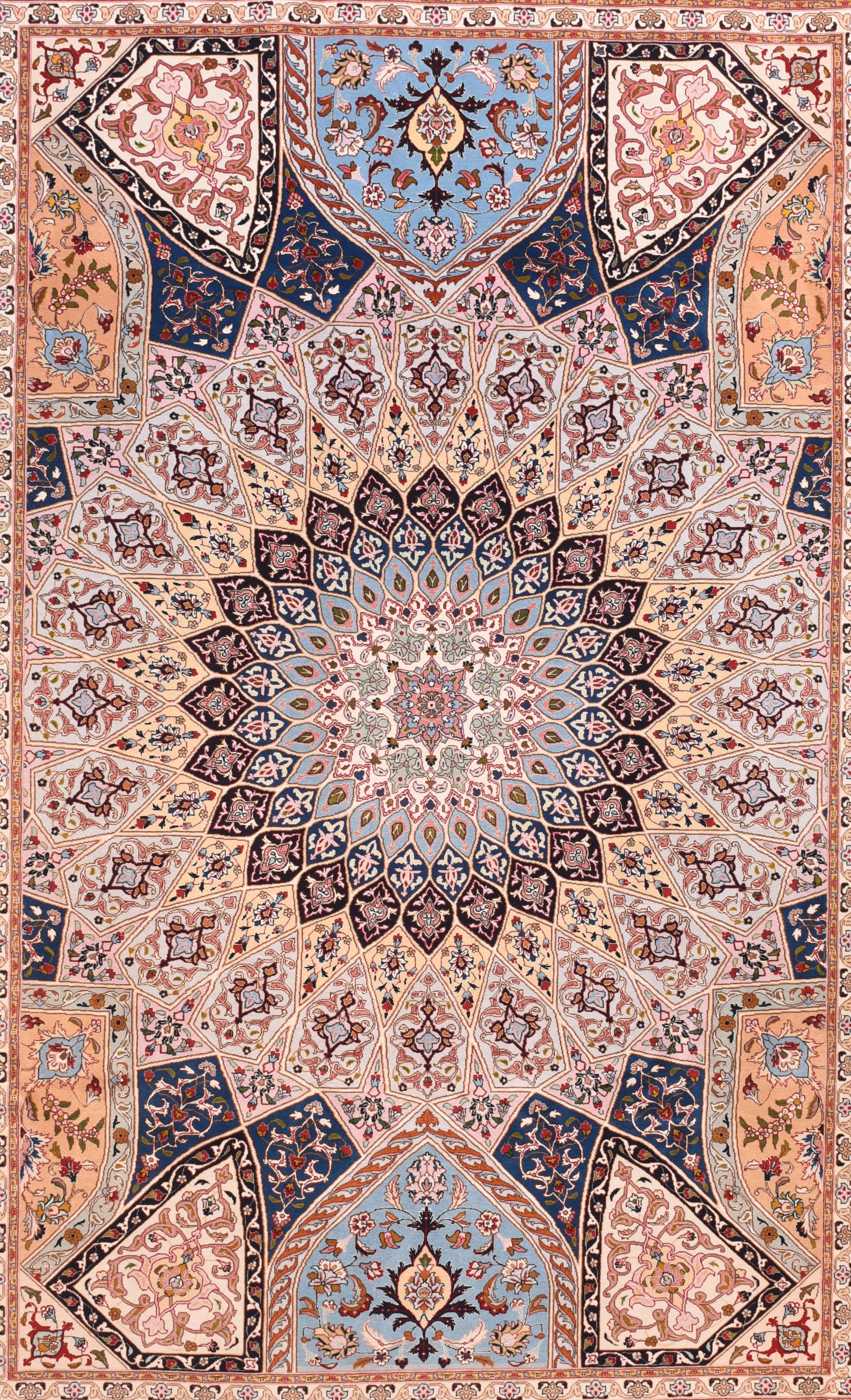 A Tabriz rug/carpet is a type in the general category of Persian carpets. from the city of Tabriz, the capital city of East Azarbaijan Province in north west of Iran totally populated by Azerbaijanis. It is one of the oldest rug weaving centers and