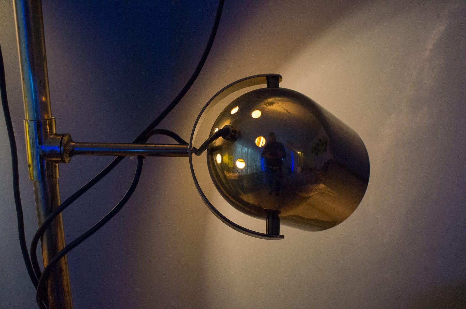 Extremly Rare Brass Tension Lamp from Florian Schulz, Model S 100 1