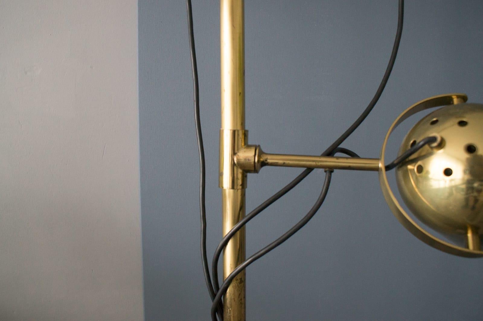 Lampe à tension en laiton extrêmement rare de Florian Schulz, Modèle S 100 en vente 1