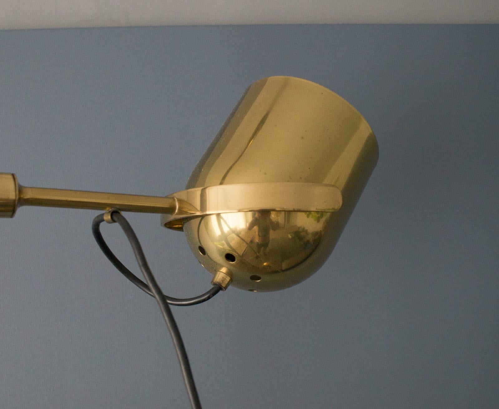 Lampe à tension en laiton extrêmement rare de Florian Schulz, Modèle S 100 en vente 2