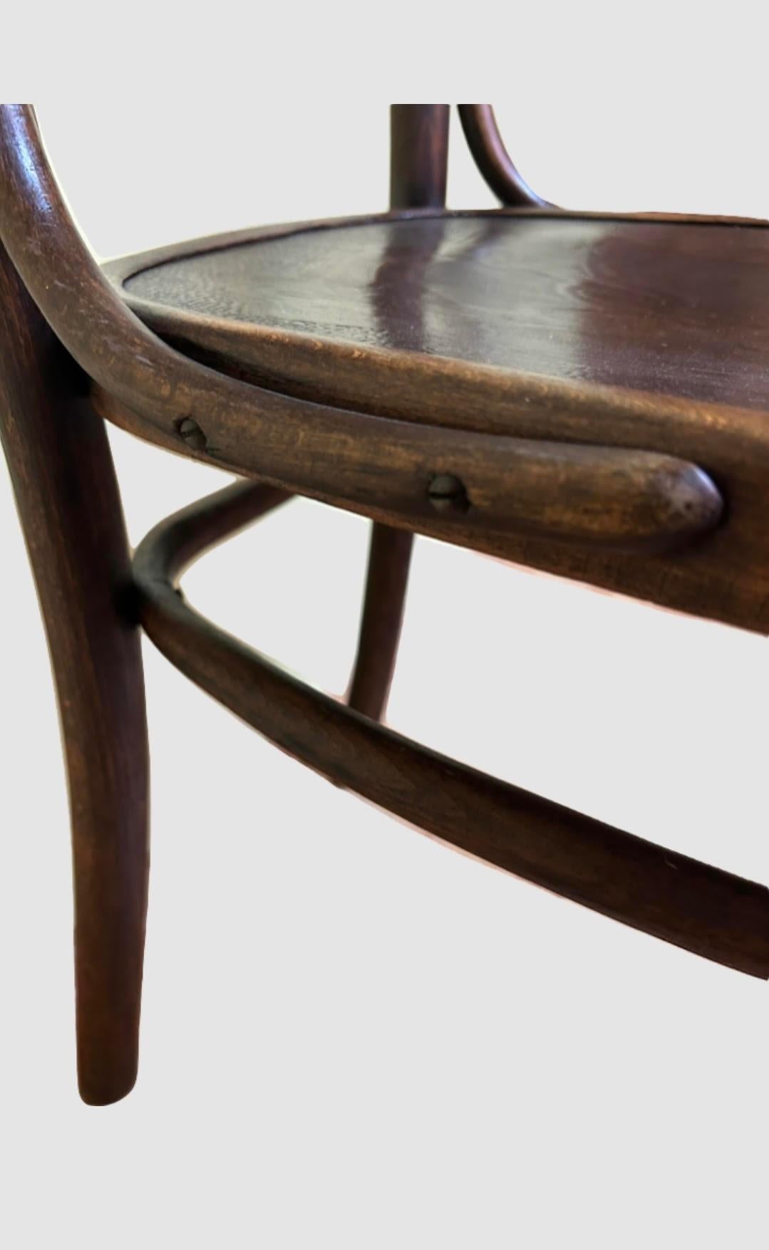 Polish Extremly rare Thonet Mazowia chair with art noveau motif For Sale