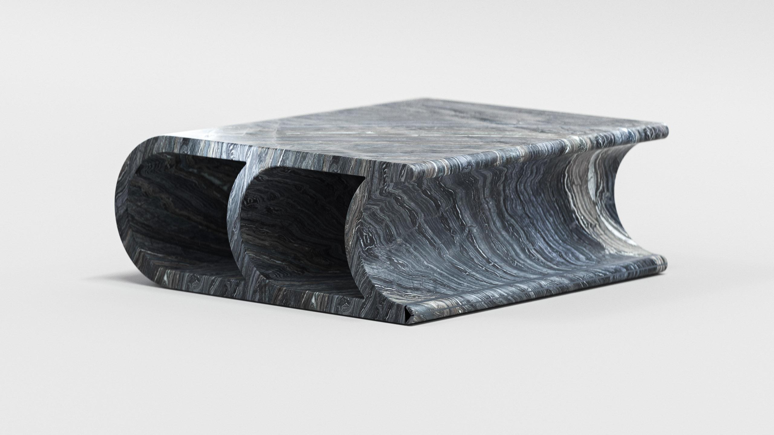 Extrude coffee table by Arthur Vallin
Numbered Edition
Dimensions: W 90 x D 90 x H 35 cm
Materials: Silverwave Marble
Finishing: Un-honed

French Artist, Designer, and Creative Director Arthur Vallin hold a master’s degree in Art Direction