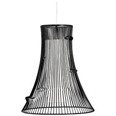 Contemporary Art Deco Inspired Extrude Pendant Lamp Black Powder Coated