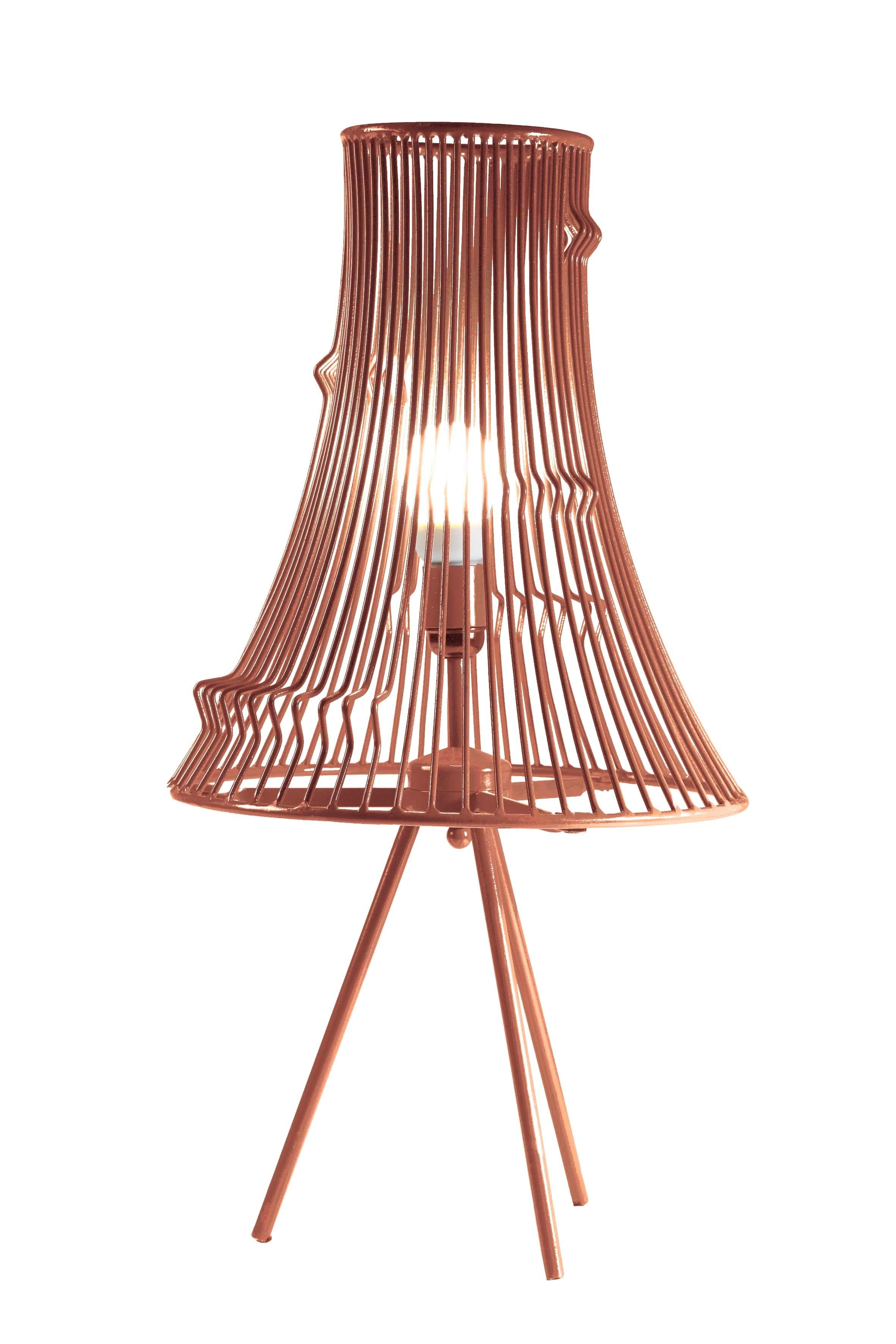Portuguese Contemporary Art Deco Inspired Extrude Table Lamp Tripod Black For Sale