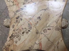 Exuberant American Painted Plaster Corinthian Capital, Faux Marble Base and Top