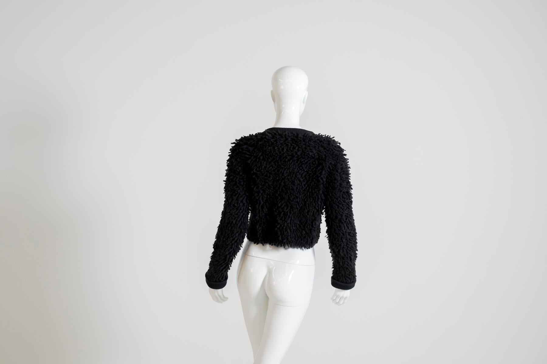 Exuberant Short Black Fur Coat by Alexander McQueen 3