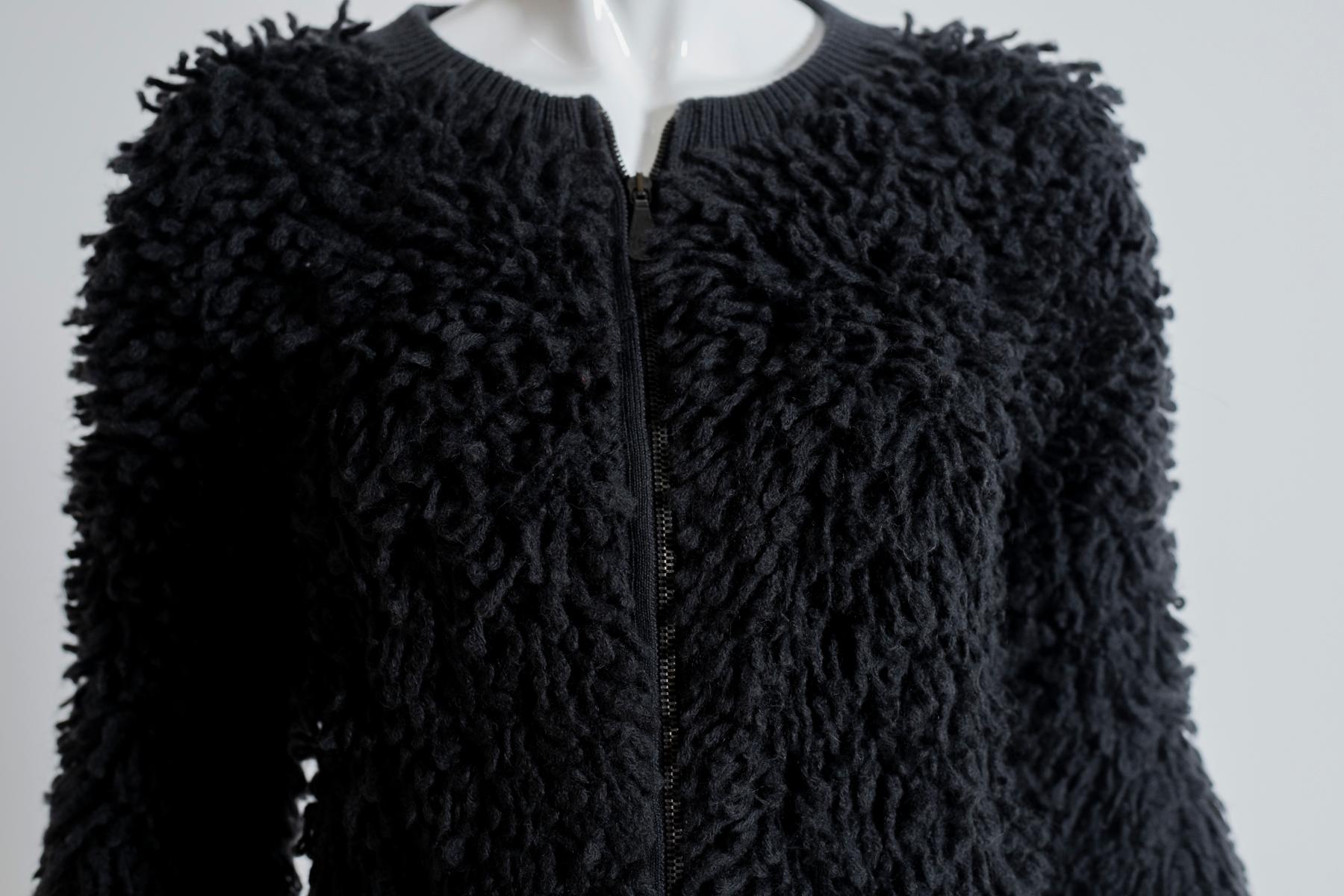 short black fur jacket