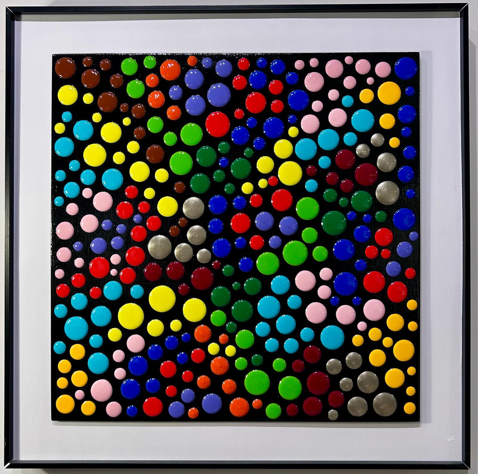 Black Splash - abstract painting, texture painting, 3d painting