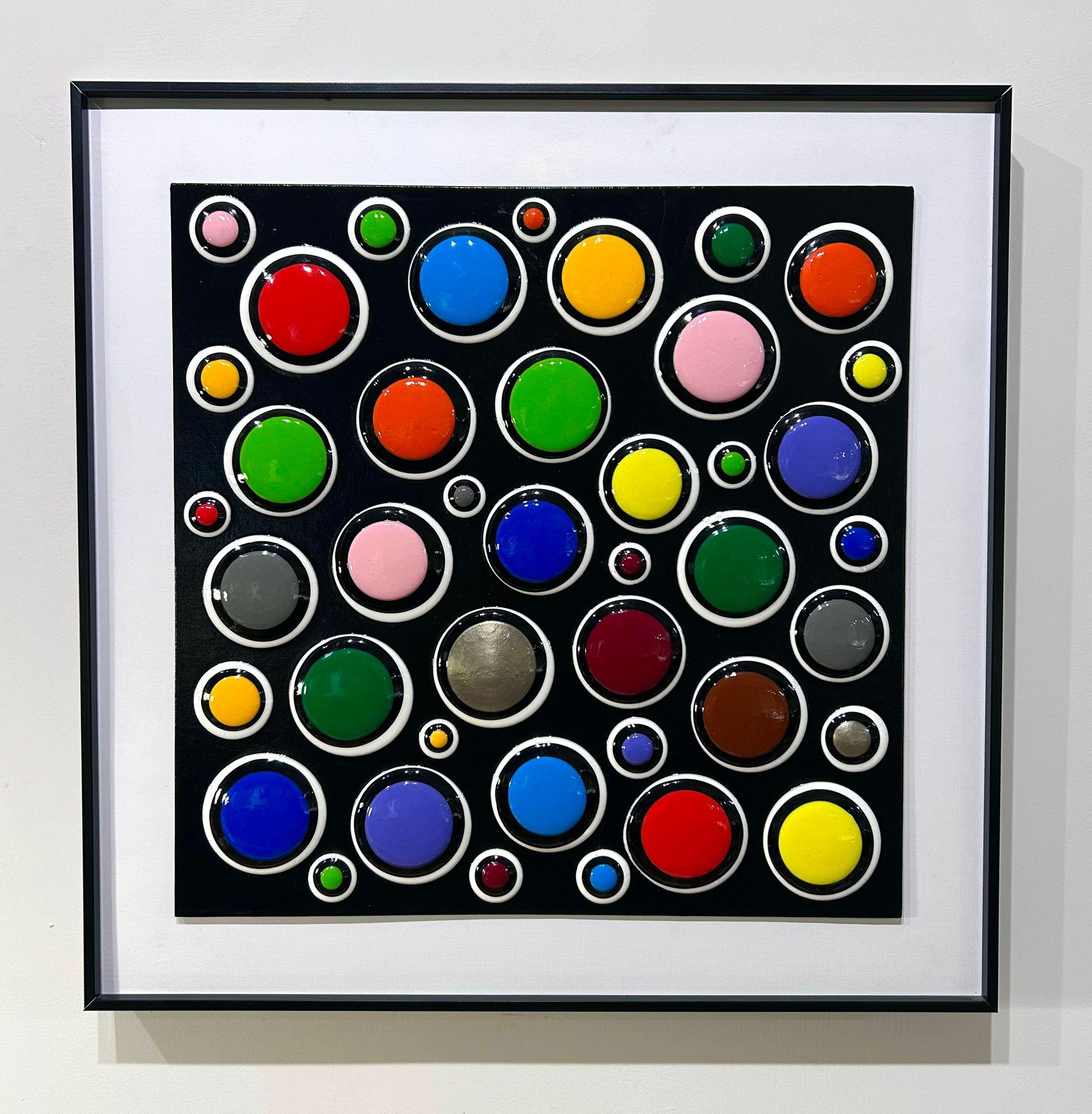 Eyal Gilboa Abstract Painting – Chromatic Orbits - Abstrakte Malerei, Texturmalerei, 3d Malerei