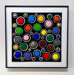 Orbites chromatiques - peinture abstraite, peinture de texture, peinture 3d