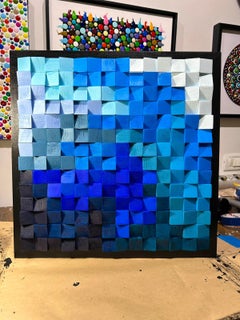 Ocean Grid - abstract painting, texture painting, 3d painting