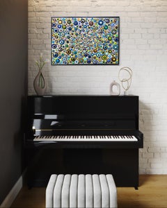 Orbiting colors - abstract painting, texture painting, 3d painting