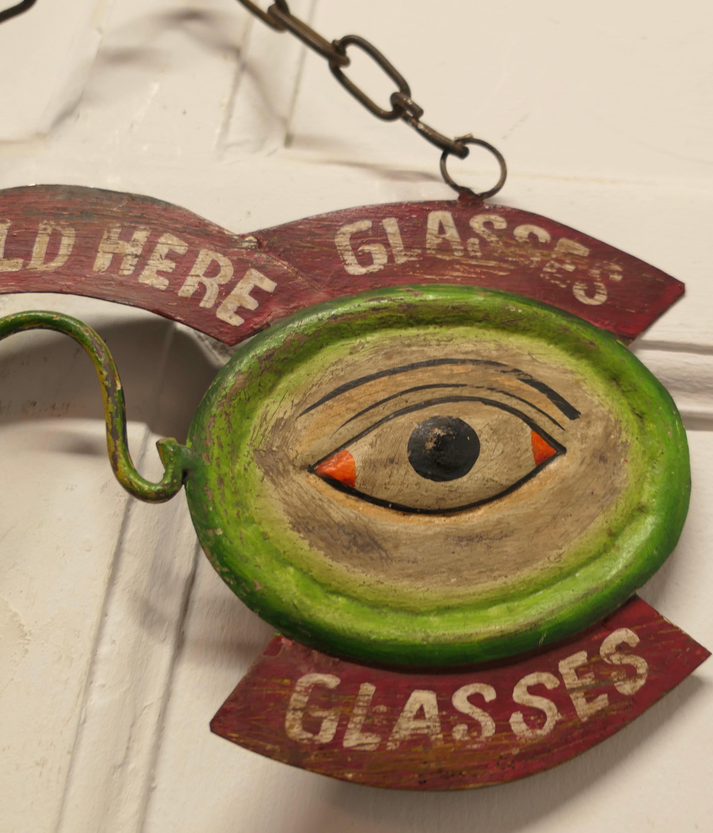Enseigne de vitrine pour les yeux et les lunettes    Bon état - En vente à Chillerton, Isle of Wight