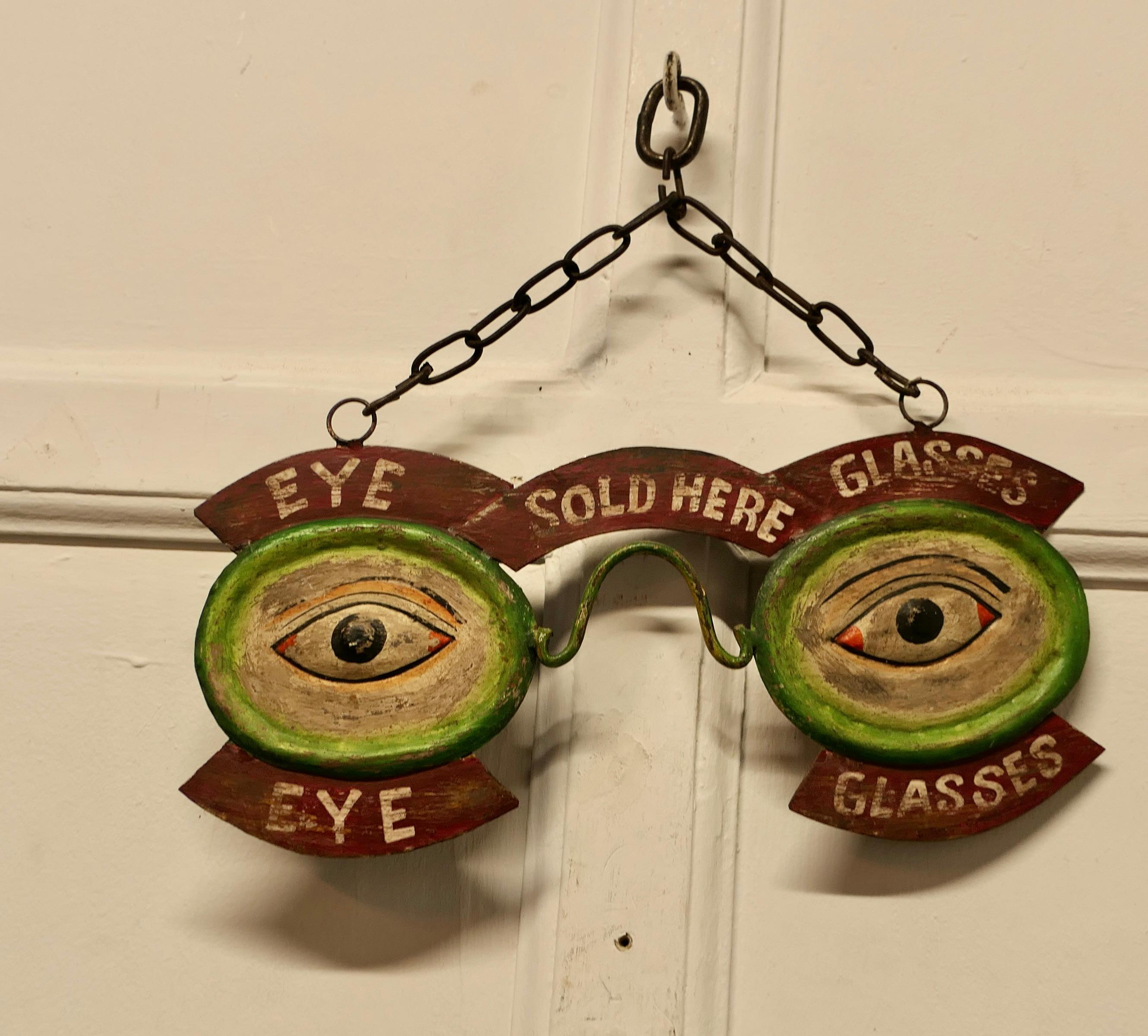 Mid-20th Century Eye and Glasses Window Display Trade Sign    For Sale