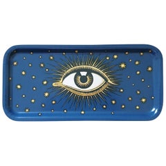 Eye Birchwood Serving Tray Blue