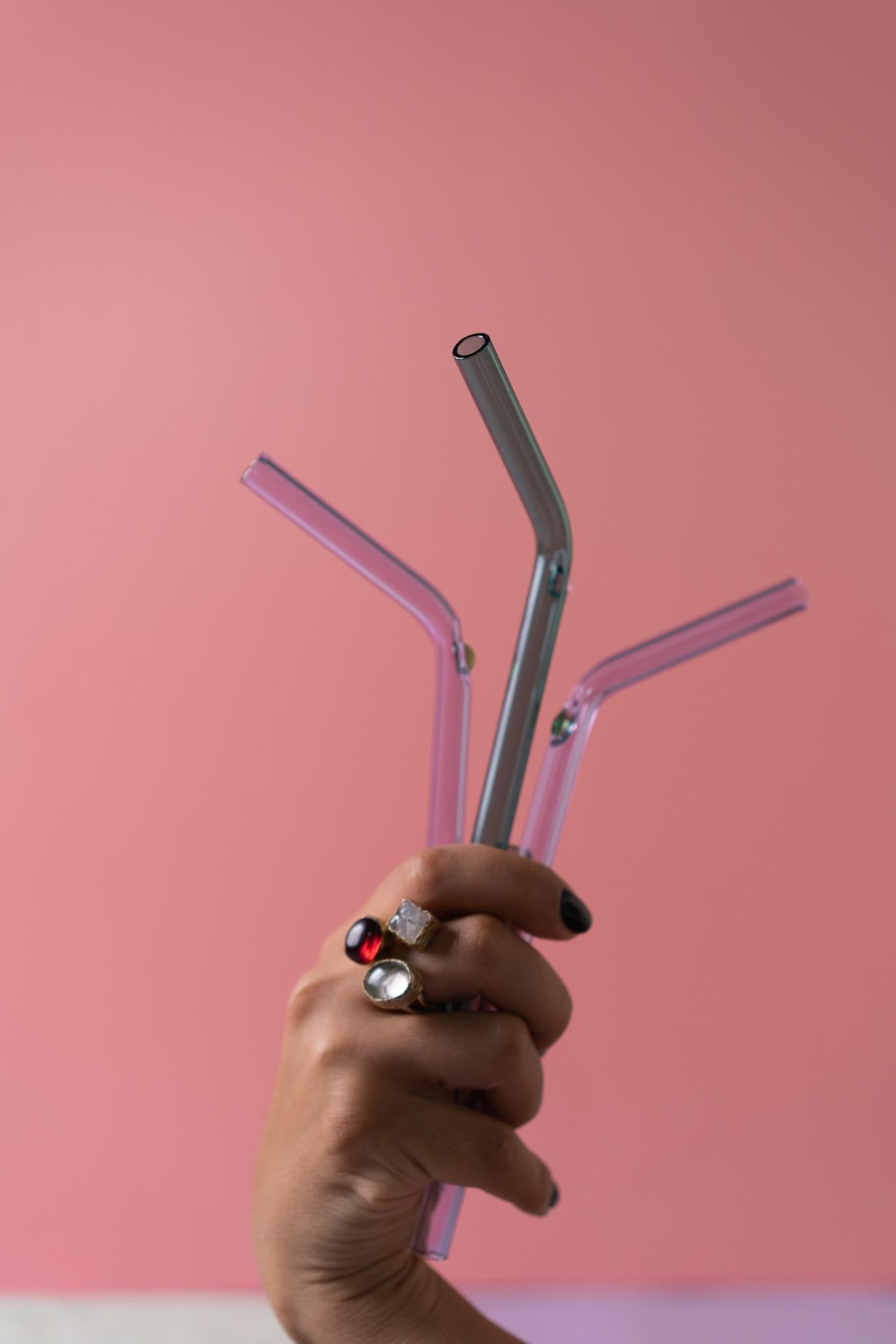 Eye Candy Straws SET OF THREE In New Condition For Sale In Jerusalem, IL
