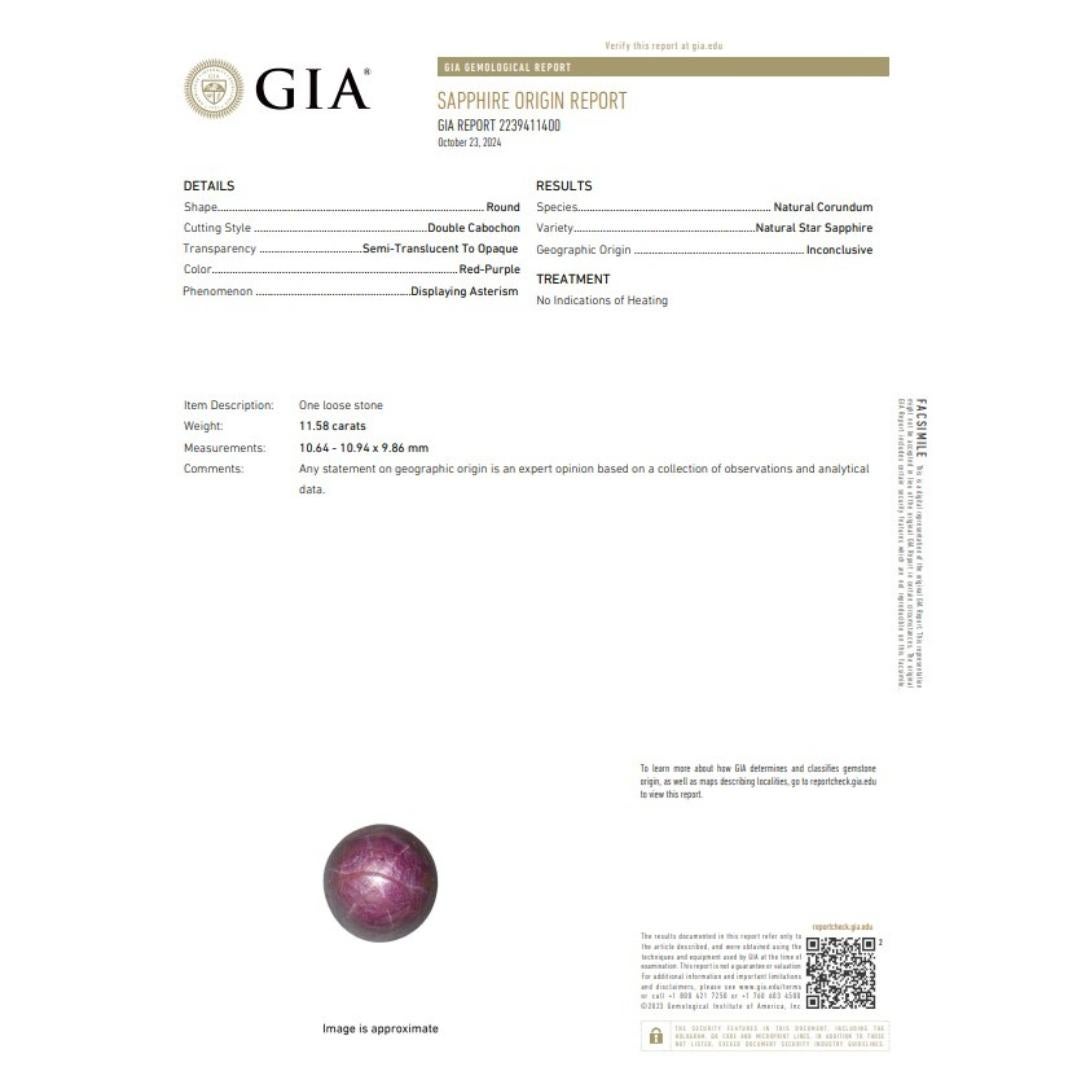 Eye-Catching 12.52ct Rare Star Sapphire and Diamonds Cocktail Ring For Sale 1