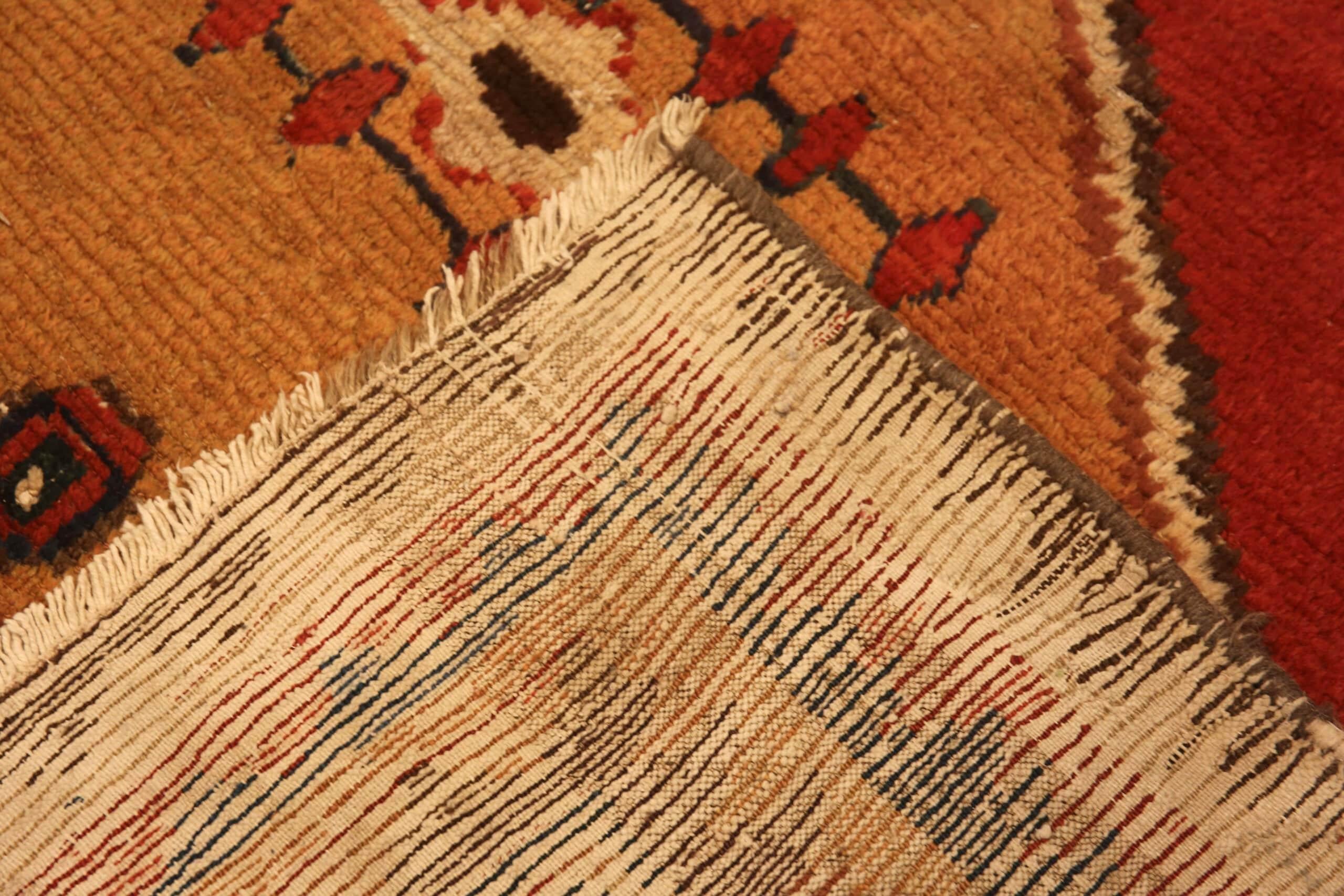 Eye-Catching Antique Persian Gabbeh Tribal Rug, Country of origin: Persian Rugs, Circa date: 1920’s