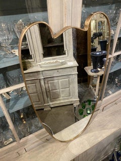 Eye Catching Brass Mirror - Italy 1950s