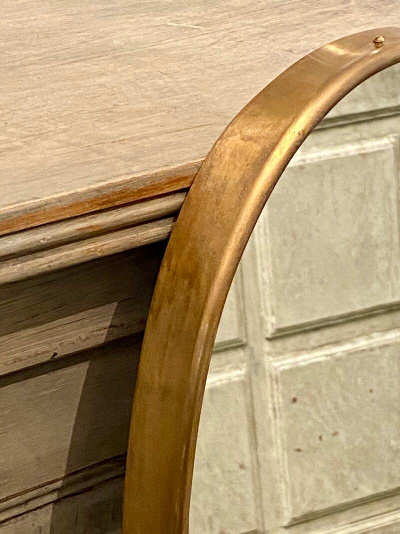 Italian Eye Catching Brass Mirror - Italy 1950s For Sale