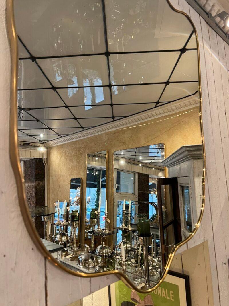 Miroir en laiton - Italie 1950s Bon état - En vente à Copenhagen K, DK