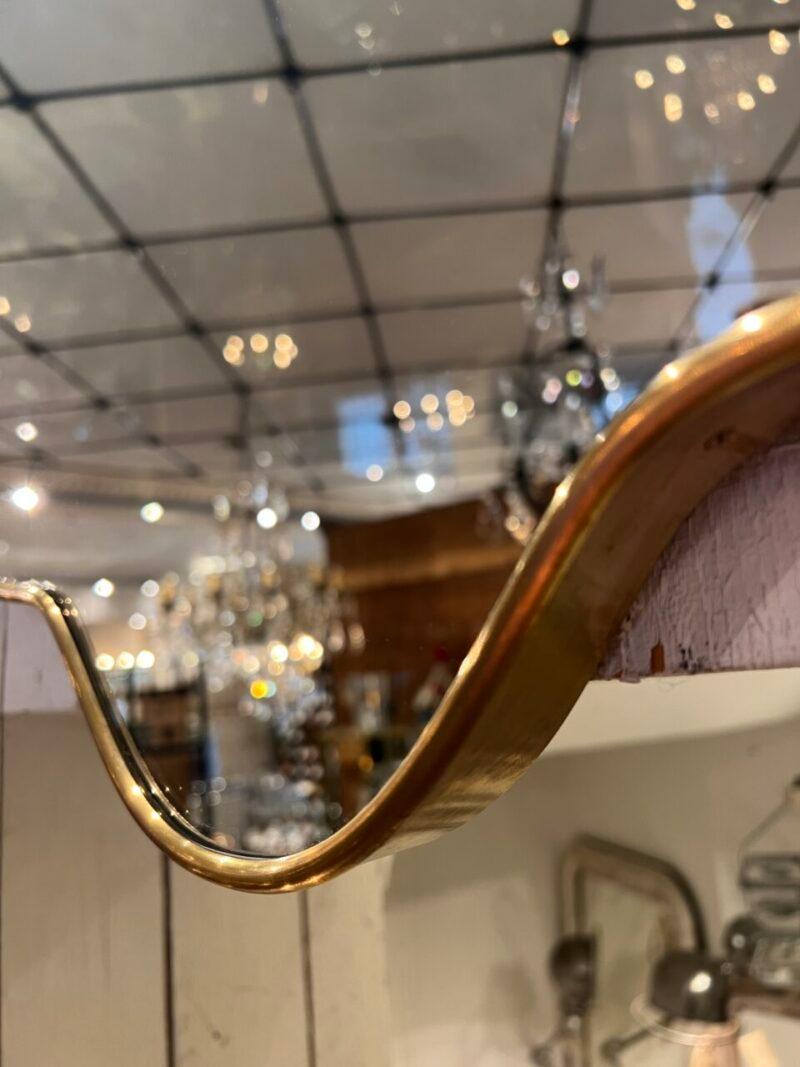 20ième siècle Miroir en laiton - Italie 1950s en vente