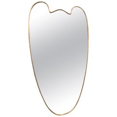 Eye Catching Brass Mirror - Italy 1950s